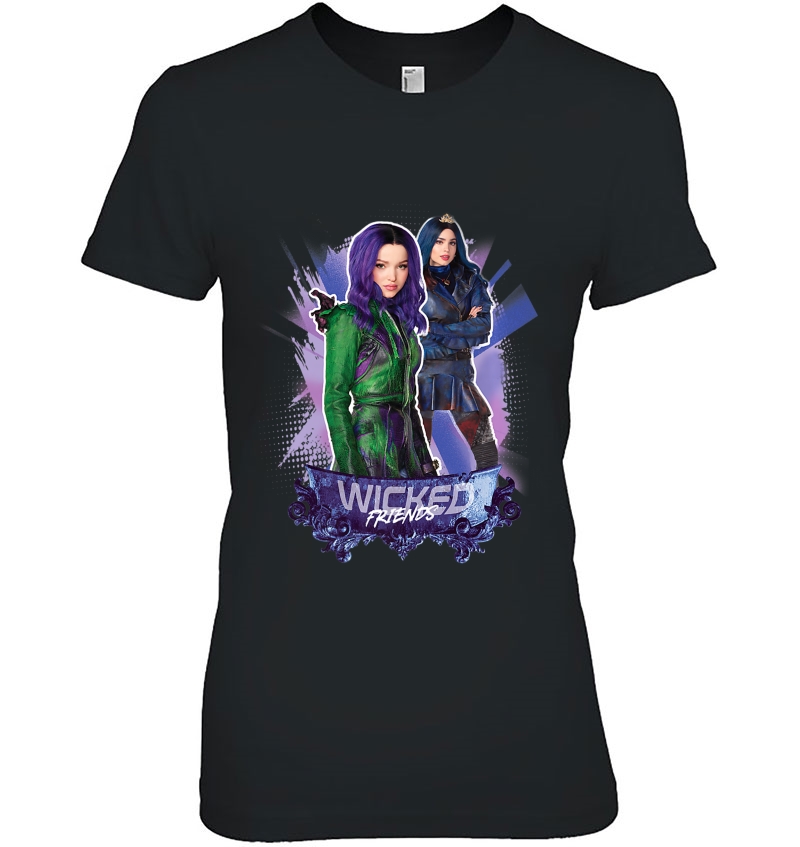 Descendants 3 Mal And Evie Wicked Friends Premium Ladies Tee