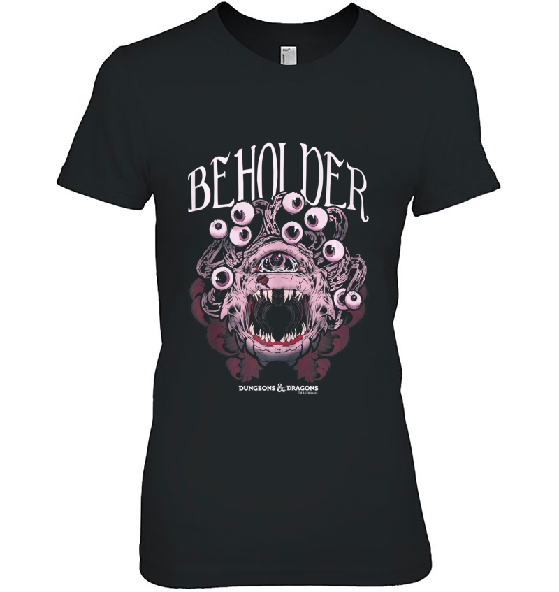 Dungeons And Dragons Beholder Big Face Ladies Tee