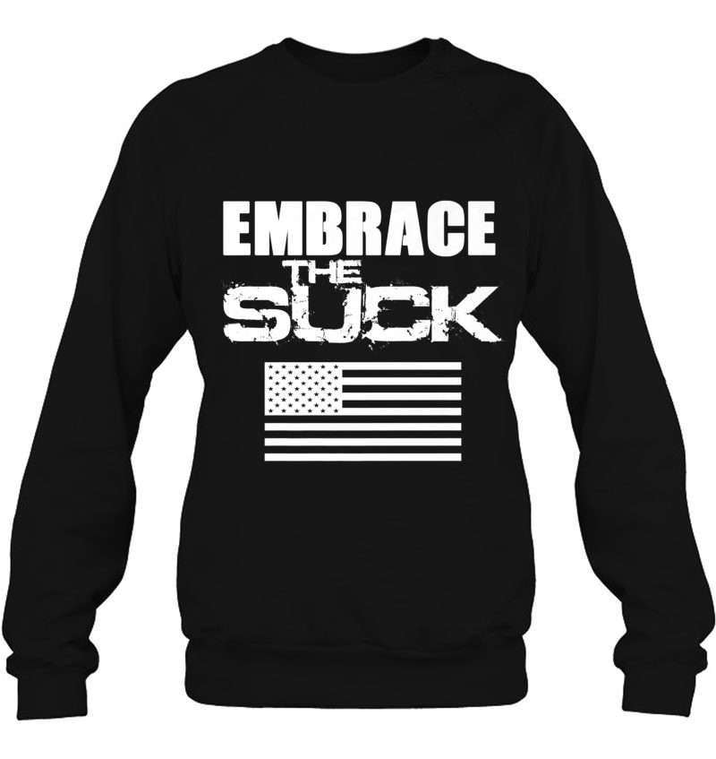 Embrace The Suck Flag Motivational Workout Premium Mugs