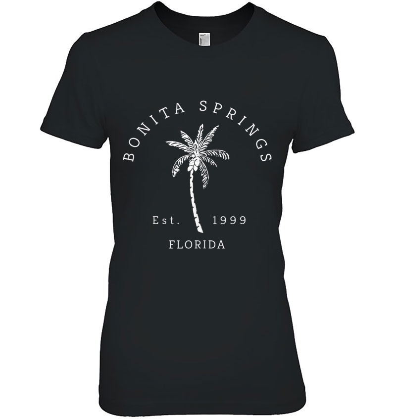 Fun Bonita Springs Florida Beach Palm Tree Novelty Art Tank Top Ladies Tee