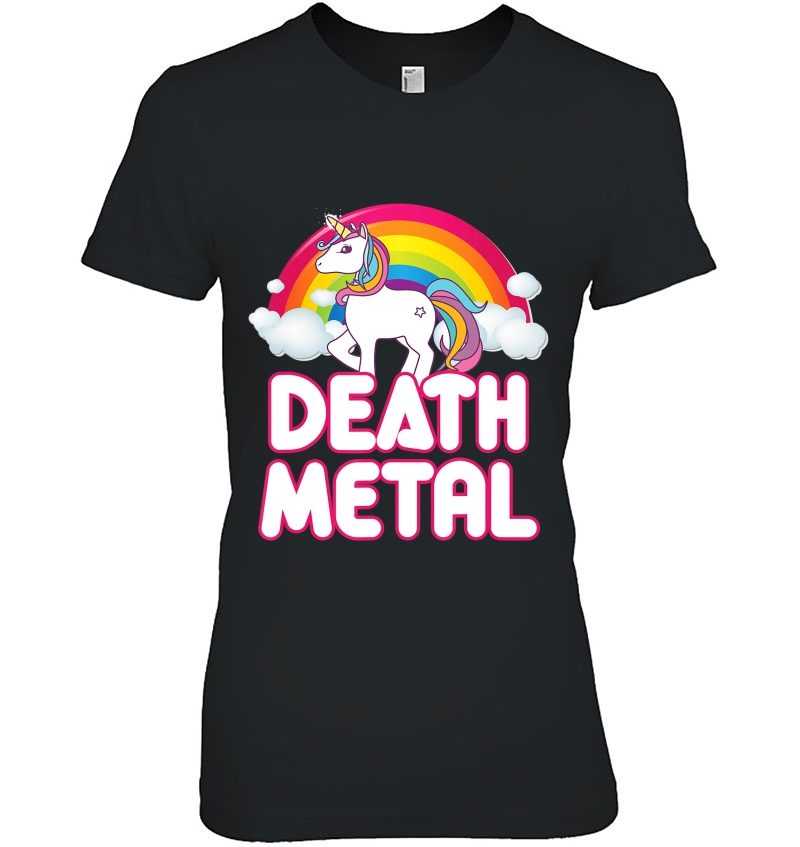 Funny Death Metal Rainbow Unicorn Hoodie