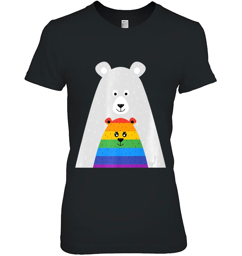 Gay Pride Mama And Baby Bear Shirt Gift Lesbian Son Daughter Hoodie