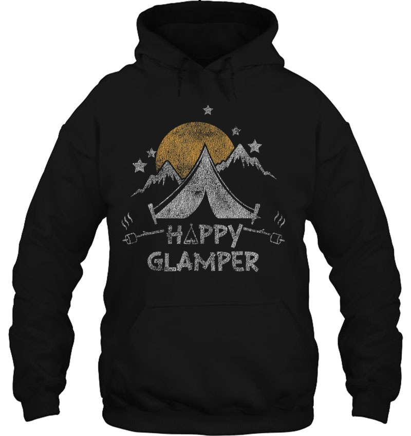 Happy Glamper Cute Glamping Camp Distressed Mugs