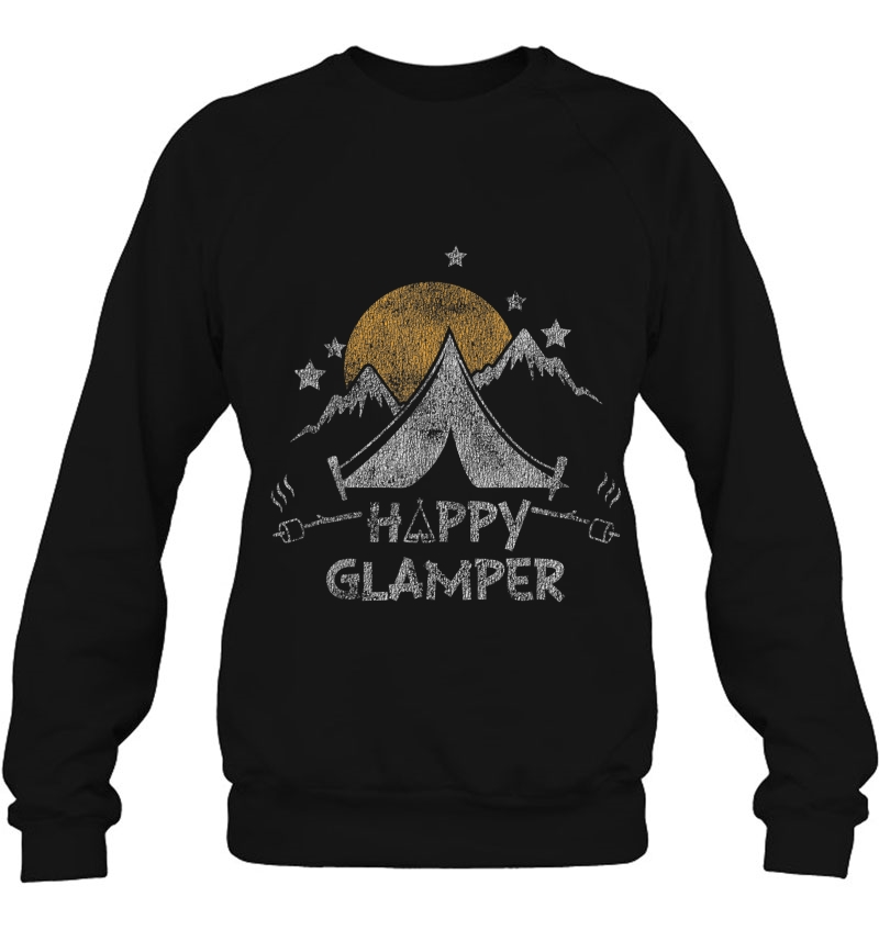 Happy Glamper Cute Glamping Camp Distressed Mugs