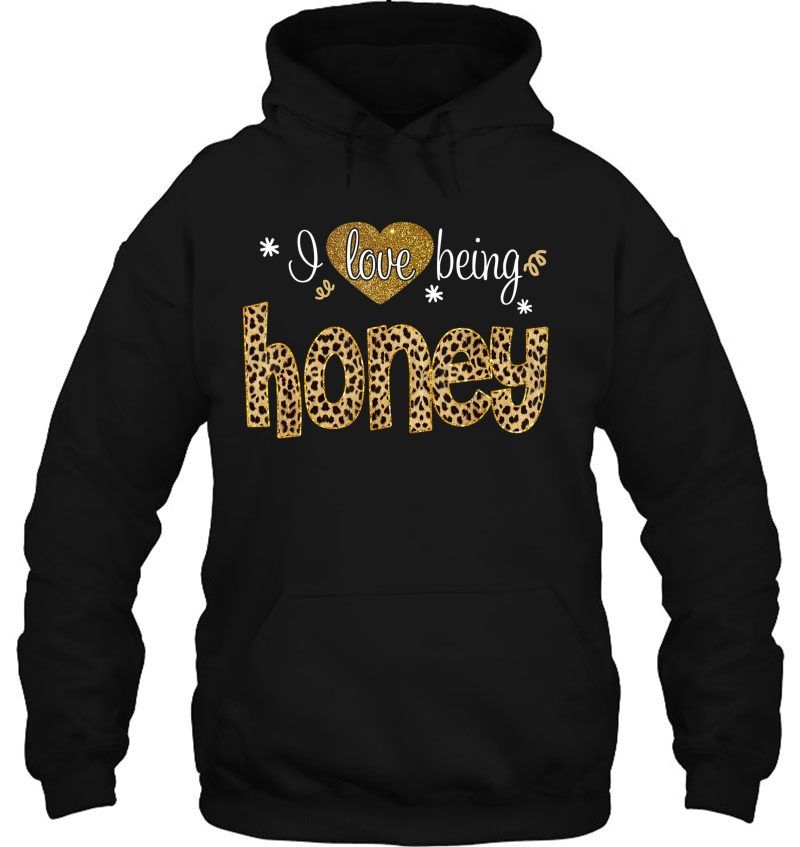I Love Being Honey Leopard Plaid- Christmas Gift Hoodie