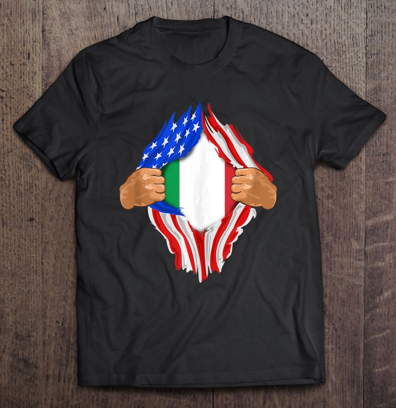 Italian Blood Inside Me Design Italy Flag Gift Shirt