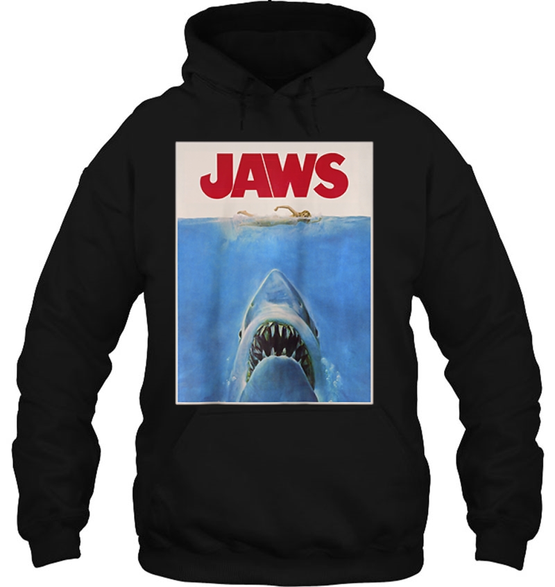 Jaws Original Movie Poster Raglan Baseball Tee Hoodie