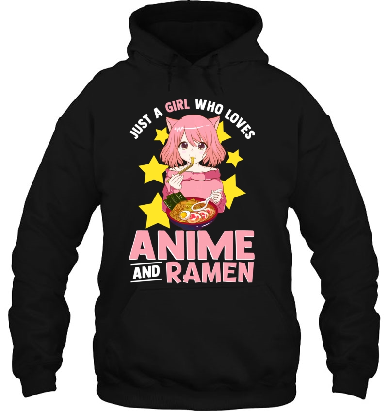 Just A Girl Who Loves Anime And Ramen Bowl Japanese Noodles Pullover Mugs