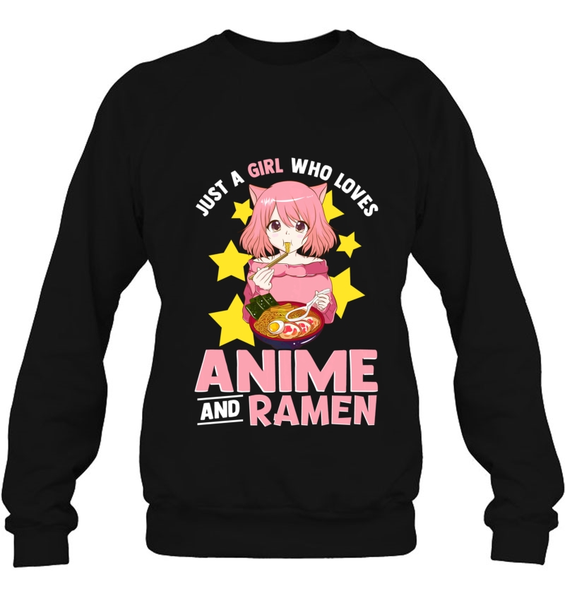 Just A Girl Who Loves Anime And Ramen Bowl Japanese Noodles Pullover Mugs