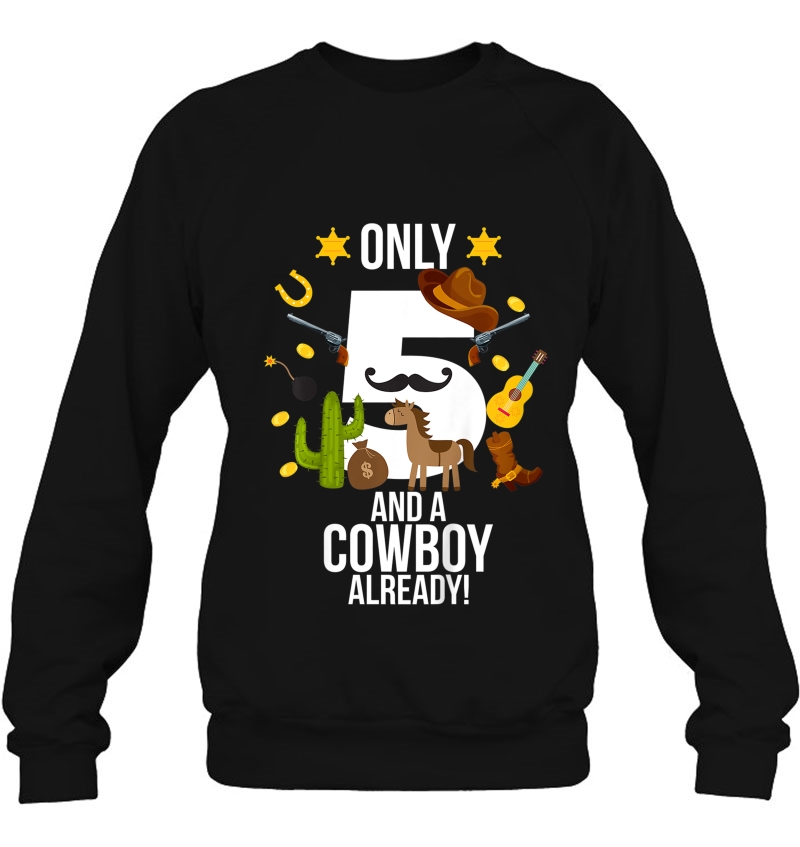 Kids 5Th Birthday Shirt Boy Only 5 And A Cowboy Already Gift Mugs