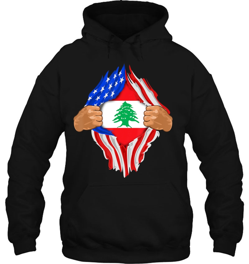 Lebanese Blood Inside Me Lebanon Flag Gift Hoodie
