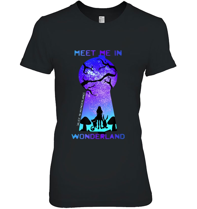 Meet Me In Wonderland Alice Cheshire Grinning Cat Rabbit Hoodie