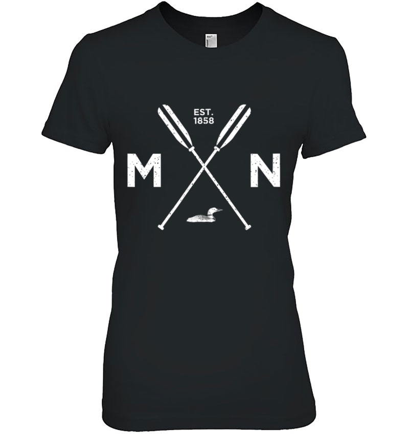 Minnesota State Awesome Mn Nice Adventure 1858 Loon Ladies Tee