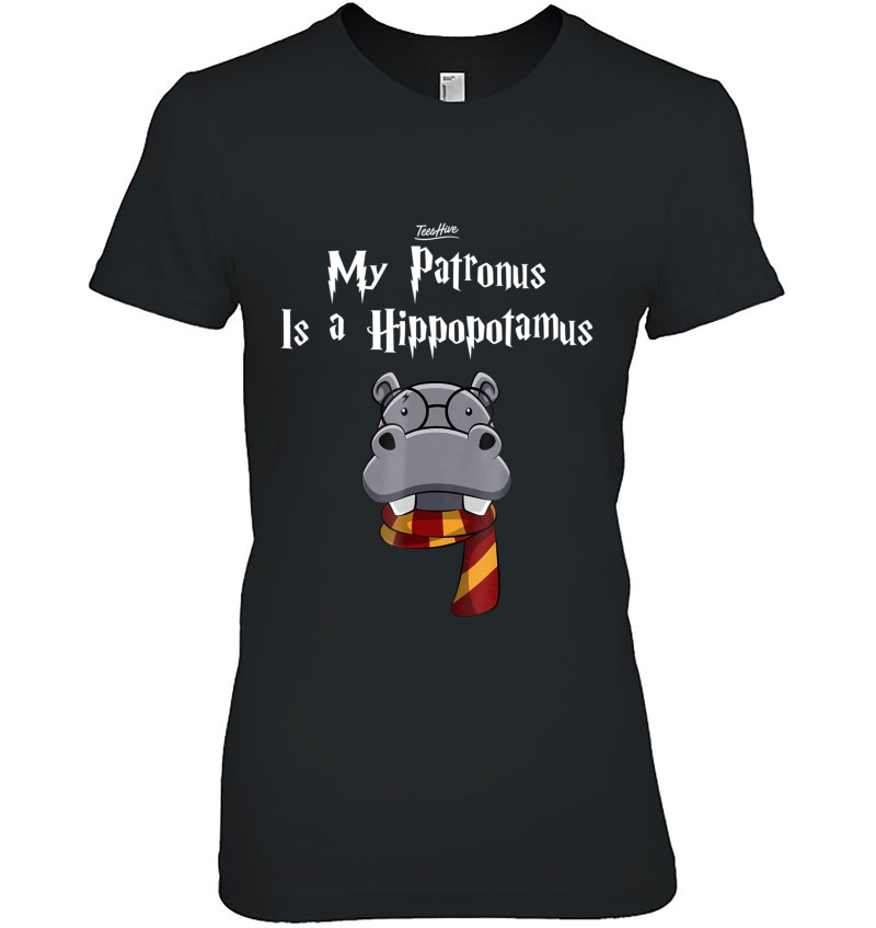 My Patronus Is A Hippo Love Funny Hippo Lover Ladies Tee