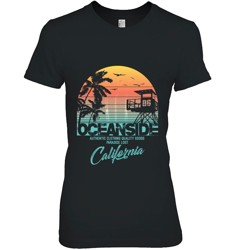 Oceanside California Beach Ladies Tee