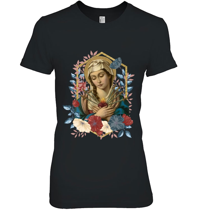 Our Lady Of Sorrows Seven Dolours Piety Mater Dolorosa Gift Ladies Tee