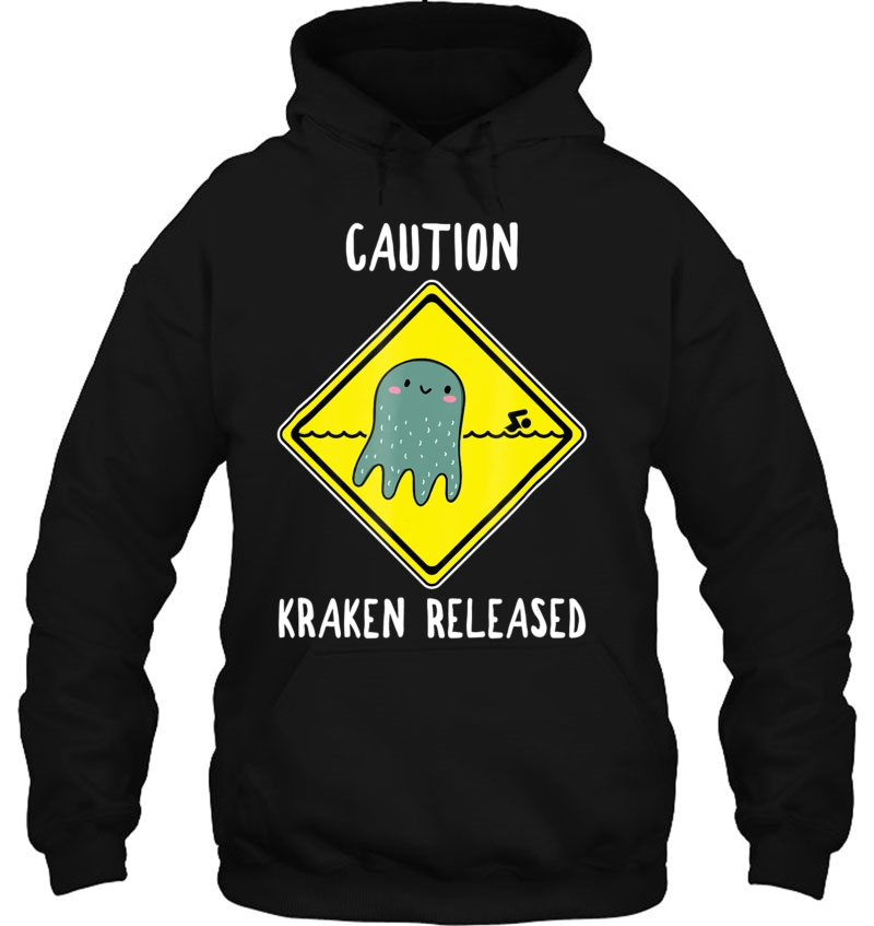 Release The Kraken Shirt Caution Sign Funny Octopus Gift Mugs