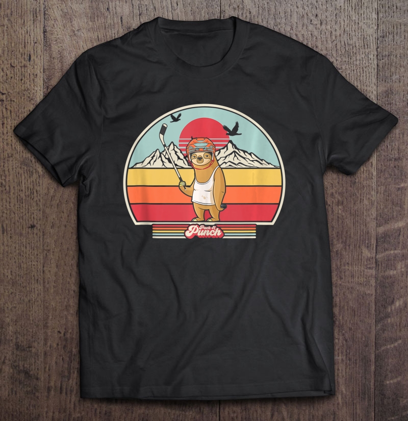 Retro Ice Hockey Sloth Shirt