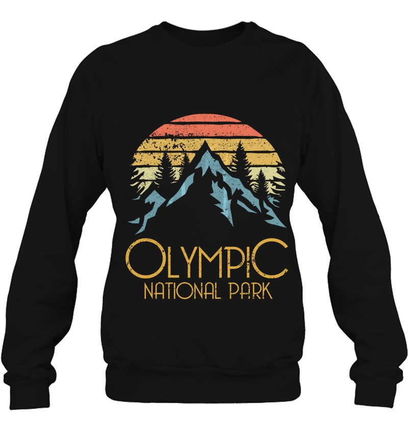 Retro Olympic National Park Washington Mountains Swea Sweatshirt