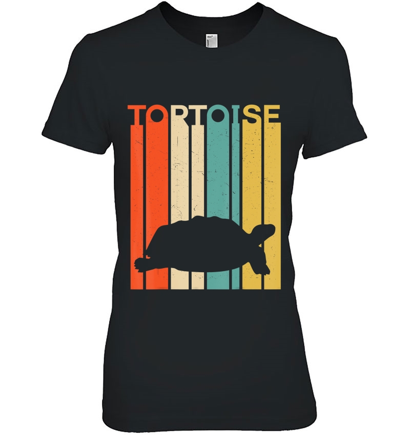 Retro Vintage Tortoise Silhouette Tortoise Lover Tortoise Ladies Tee