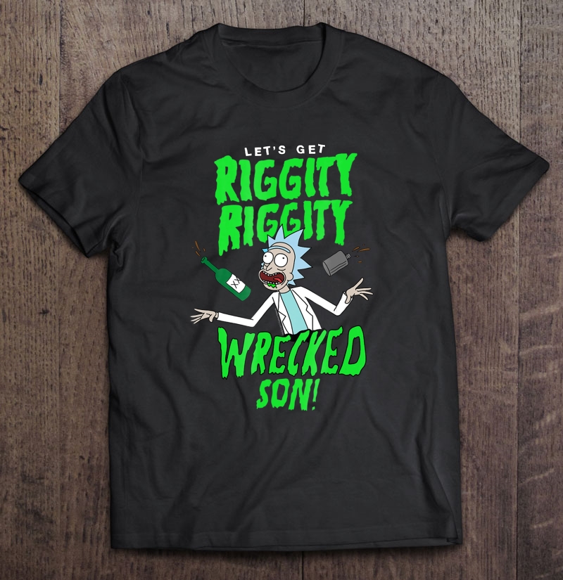 Rick & Morty Riggity Riggity Wrecked Spiral Shirt