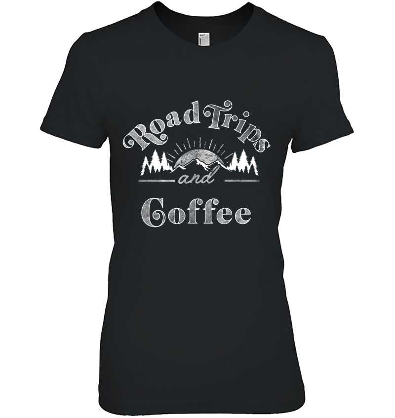 Road Trips And Coffee Mountain Sunrise Vintage Hoodie