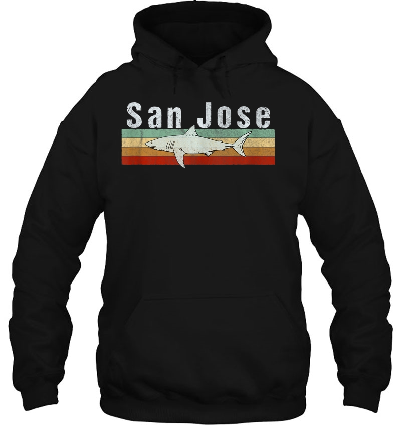 San Jose, Ca Fishing Vintage Shark Hoodie