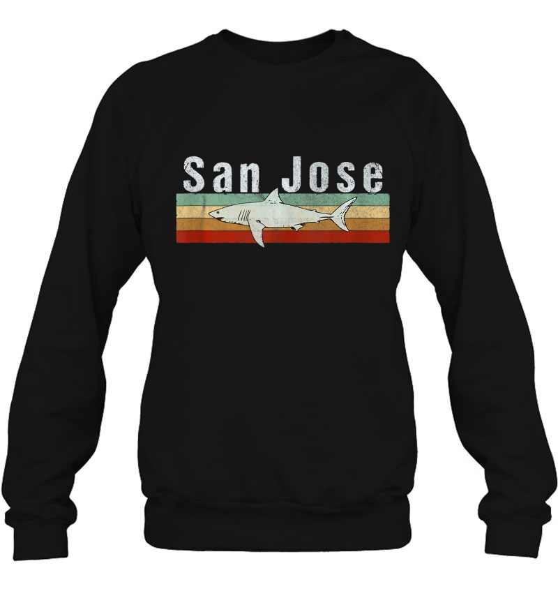 San Jose, Ca Fishing Vintage Shark Sweatshirt
