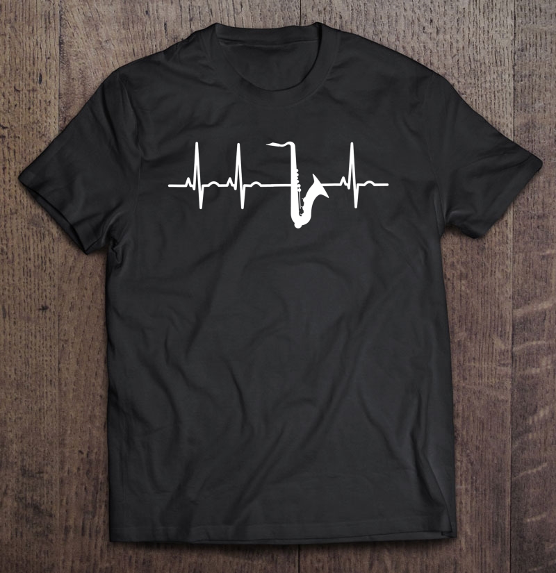 Saxophone Heartbeat I Sax Musician Gift Shirt