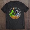 Space Alien Astronaut Arm Wrestling Funny Cosmic Tank Top Tee