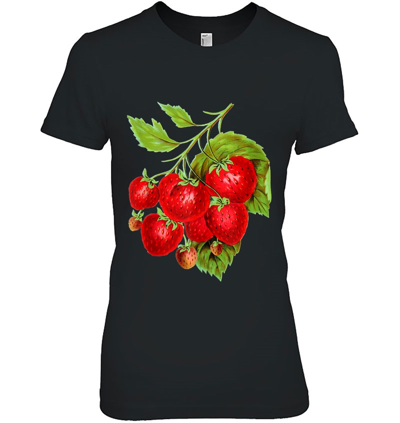 Strawberry Botanical Illustration Fruit Vintage Tank Top Hoodie