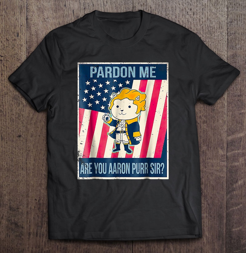 Pardon Me Are You Aaron Purr Sir Vintage Flag Shirt