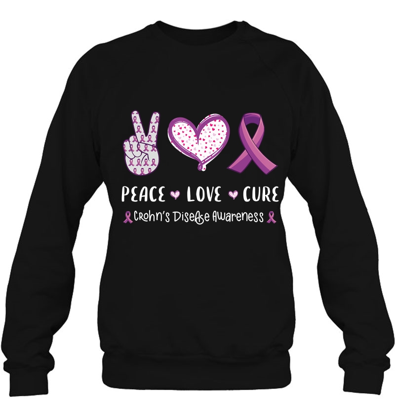 Peace Love Cure Crohn's Disease Awareness Men Women Kids Ibd Mugs