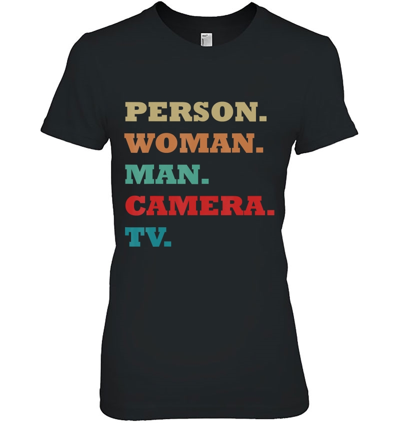 Person Woman Man Camera Tv-Trump Words Hoodie