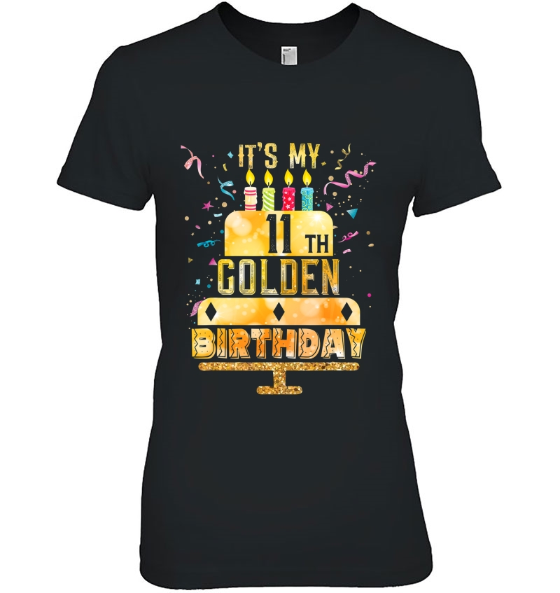 11Th Birthday It's My 11Th Golden Birthday Vintage Hoodie