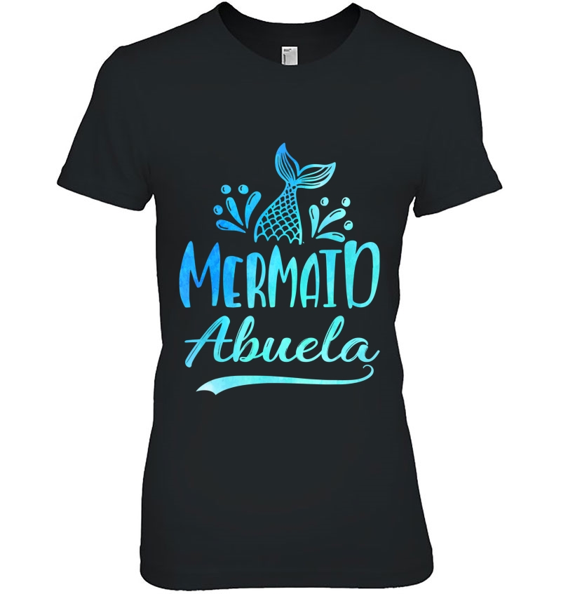 Abuela Of The Birthday Mermaid Matching Family Ladies Tee