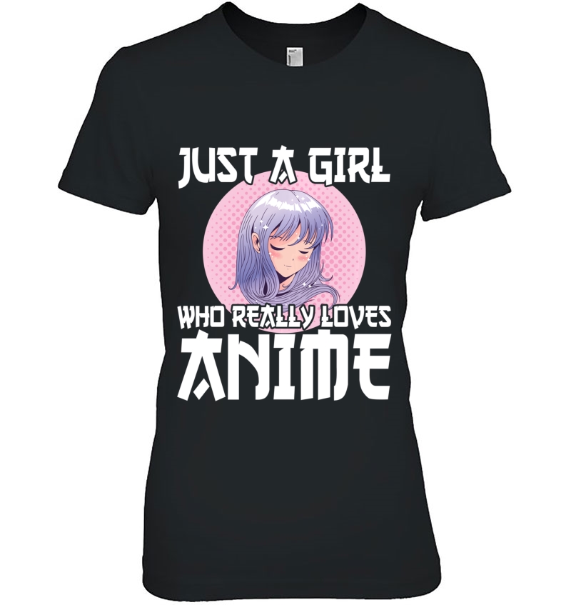 Anime Girl Merch Otaku Gift Just A Girl Who Loves Anime Pullover Hoodie