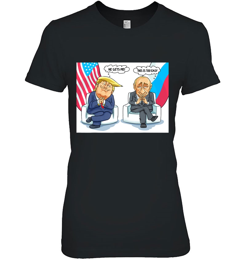 Anti Trump Tshirt Russia Collusion Cartoon Putin Liberal Tee Hoodie