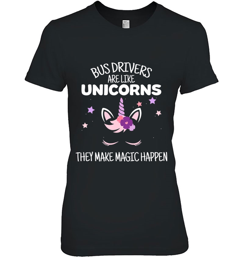 Funny School Bus Driver Unicorn Tshirt For Women, Cute Gift Hoodie