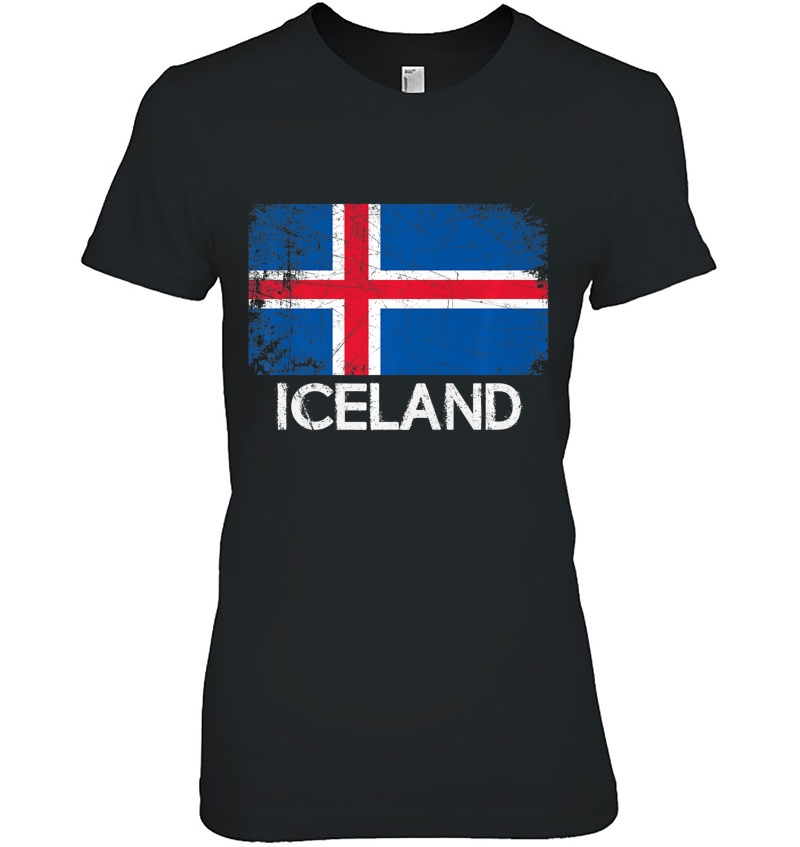 Icelandic Flag Vintage Made In Iceland Gift Hoodie