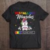 Installing Muscles Please Wait Funny Unicorn Workout Tshirt Tee