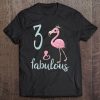 Kids 3 & Fabulous Birthday Flamingo Outfit 3Rd Bday Girl Gift Premium Tee