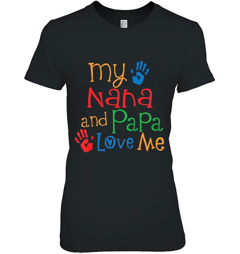 Kids Nana And Papa Love Me Grandchild Grandkids Hoodie