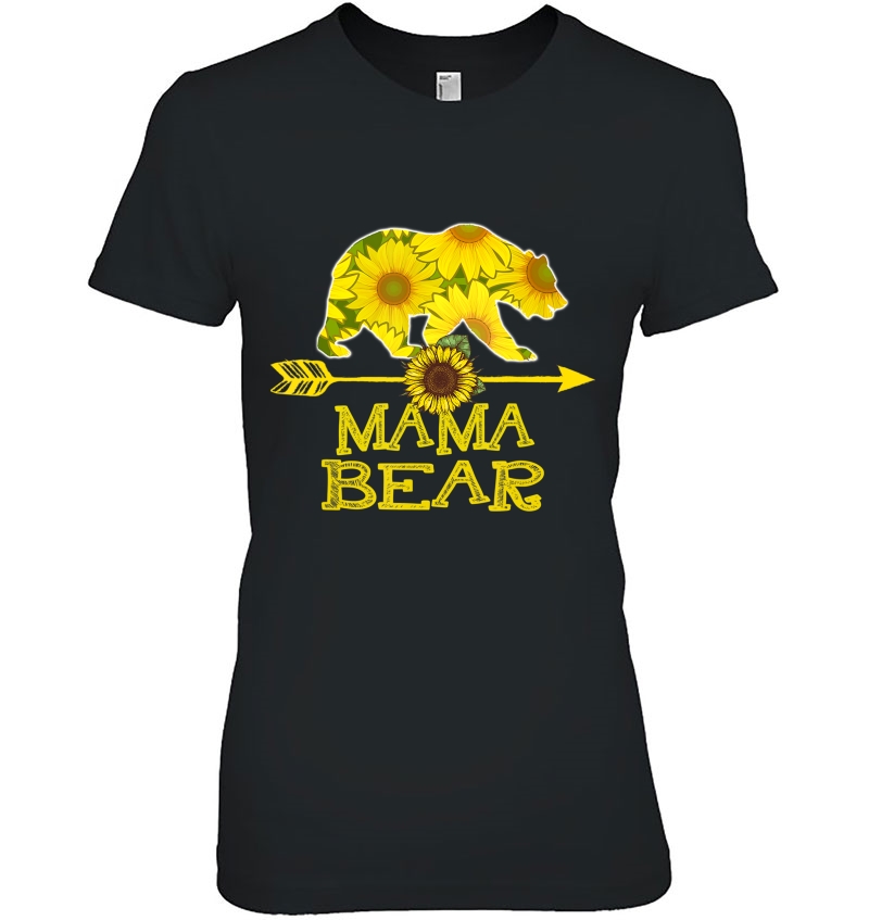 Mama Bear Funny Sunflower Mother Father Gifts Hoodie