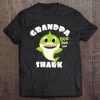 Mens Grandpa Shark Gift Cute Shark Baby Matching Family Set Men Tee