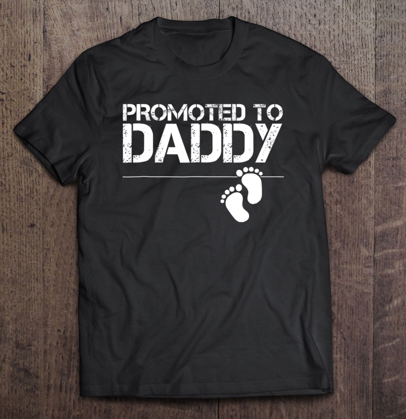 Mens Mens Men's Promoted To Daddy Est New Dad Gift Shirt