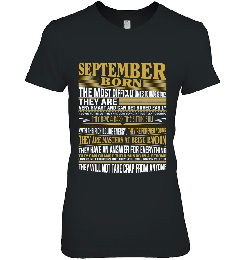 Newhot Born In September S For Mens & Womens Ladies Tee