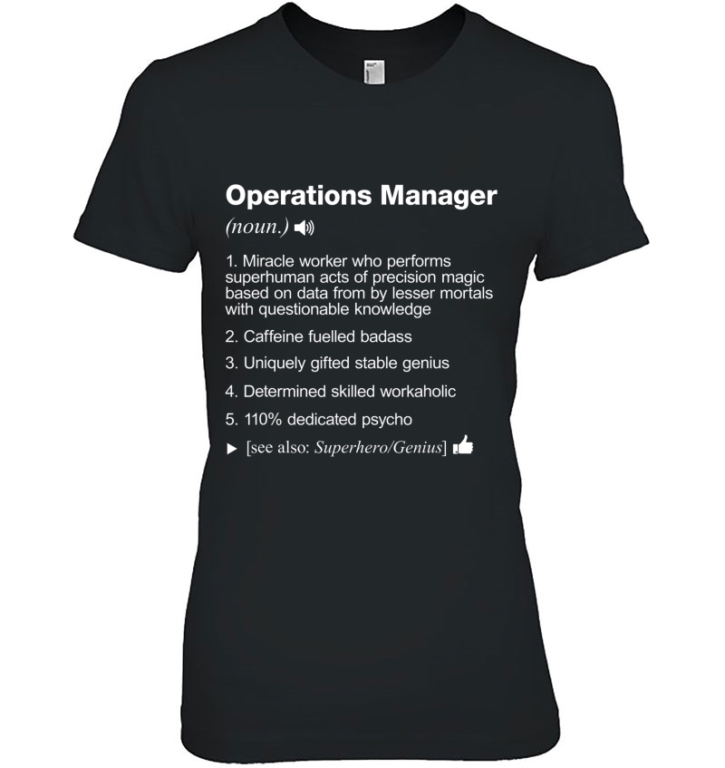 Operations Manager - Job Definition Meaning Funny Hoodie