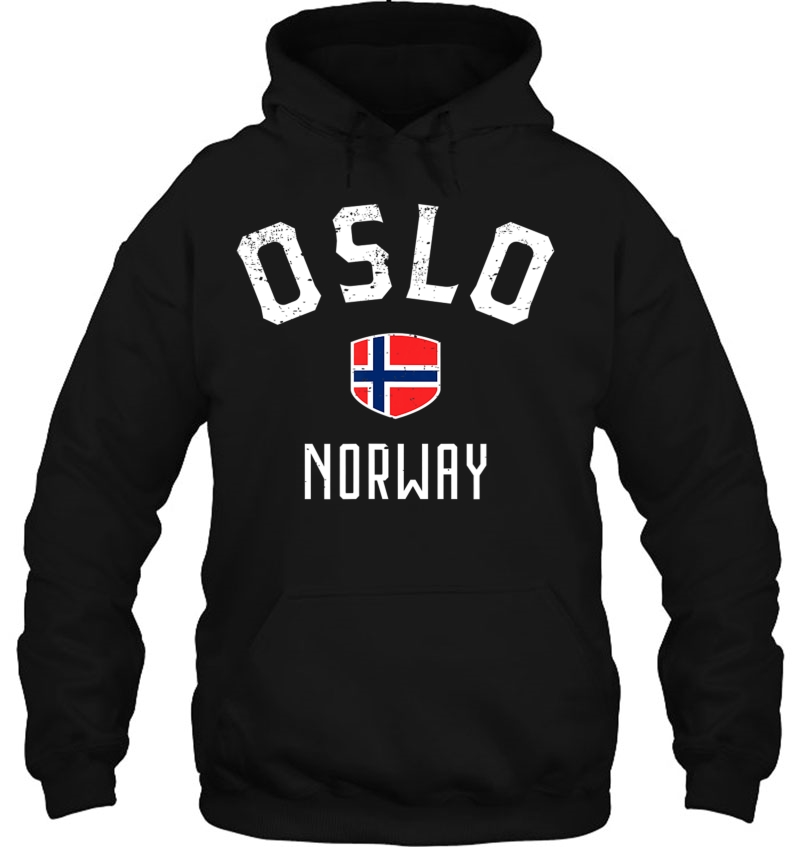 Oslo Norway - Norwegian Flag Oslo Tee Hoodie