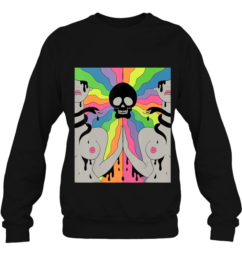 Psychedelic Abstract Nude Art Lsd Hippie Trippy Gift Idea Sweatshirt